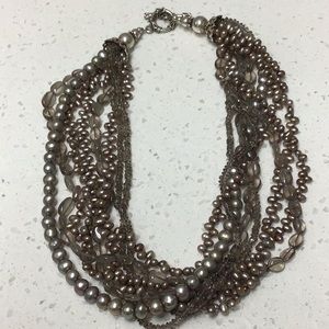 Multi Strand Light Brown Fresh Water Pearls